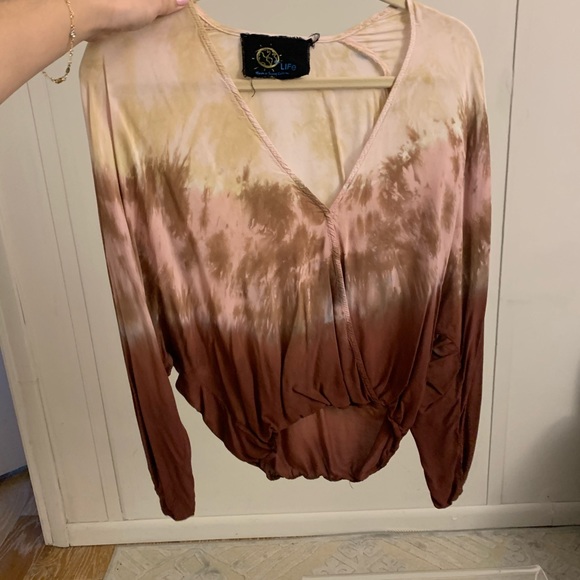 Blue Life Tops - Blue Life tie dye blouse